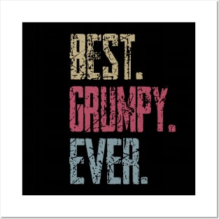 Vintage Best Grumpy Ever Retro Funny Quotes Happy Fathers Day Posters and Art